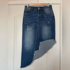 Asymmetrical Denim Skirt